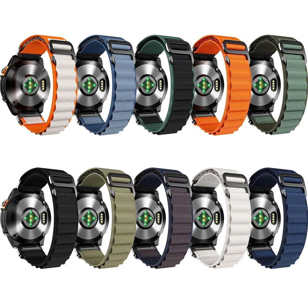 22mm 26mm Nylon Loop Watch Band for Garmin Fenix 8 7 7X 6 6X Quickfit Watchband Replacement Alpine Strap