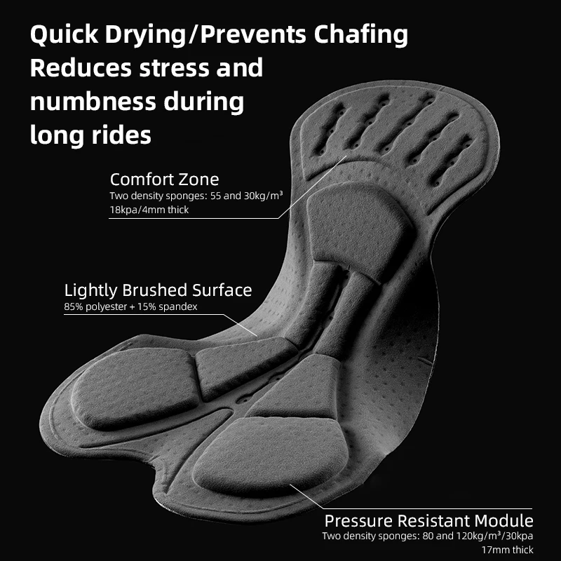 ROCKBROS الرجال الدراجات السراويل ثلاثية الأبعاد جل الوسادة الدراجات الملابس الداخلية المضادة للانزلاق تنفس دراجة دراجة بطانة السراويل الرجال الجبلية الطريق ركوب #3