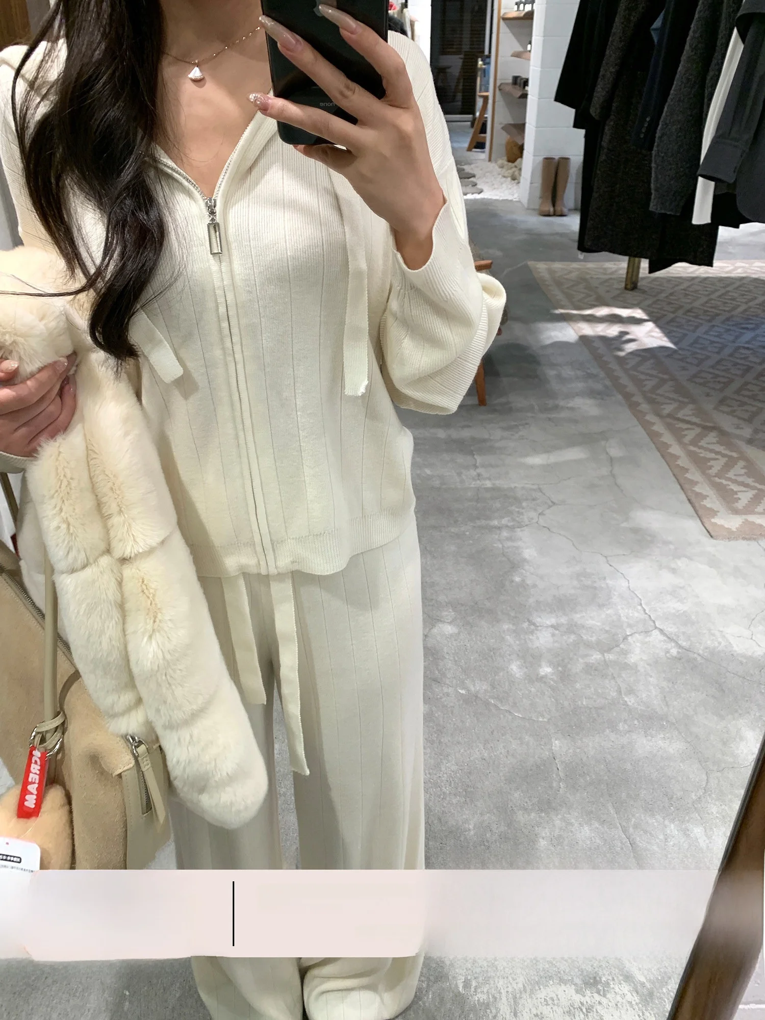 

Женский теплый вязаный шерстяной комплект Baoulan из 30% шерсти: кардиган и брюки для зимнего сезона