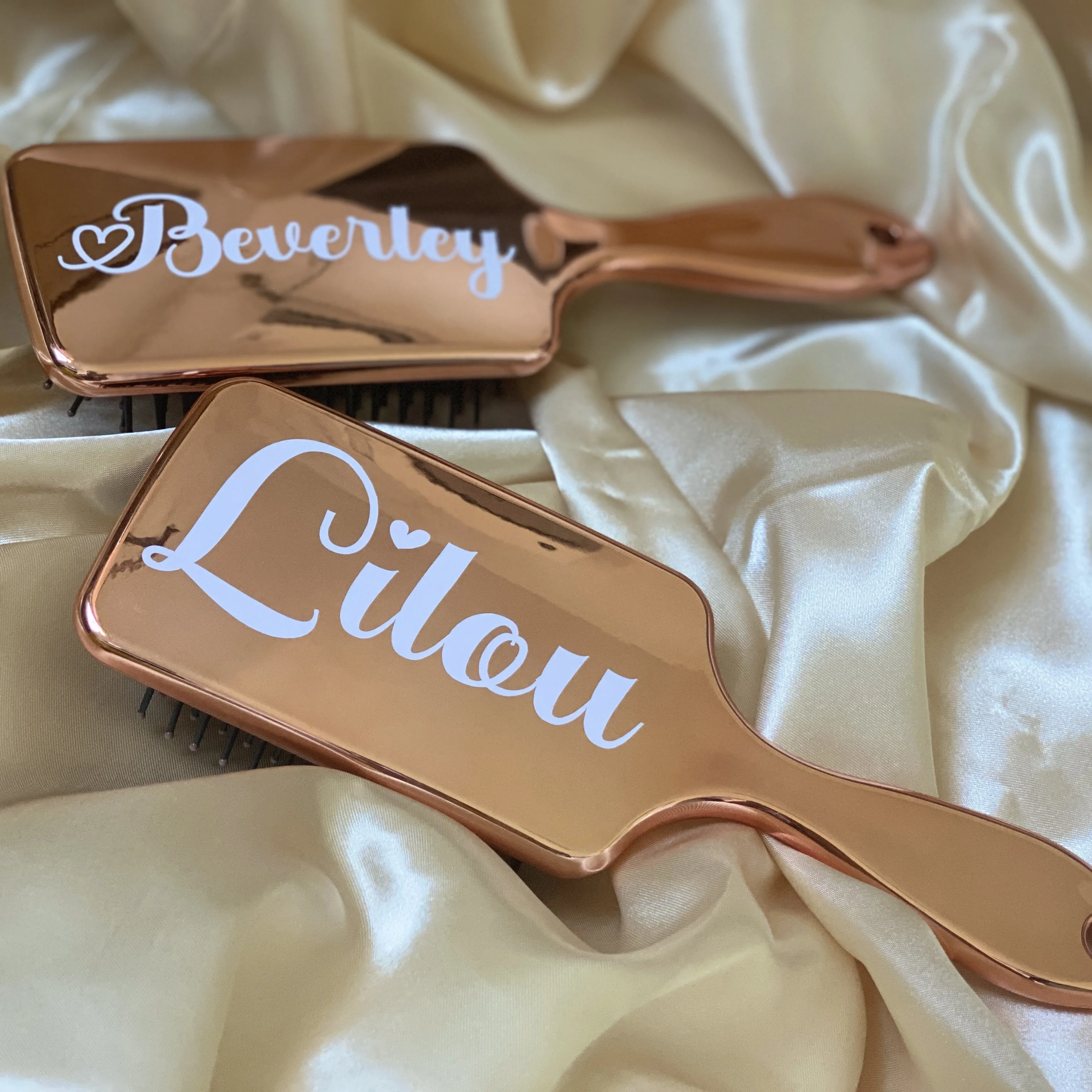 Custom Name Hair Brush Personalized Gift for Bridesmaids Flower Girls Weddings Birthdays Christmas and Valentine's Day