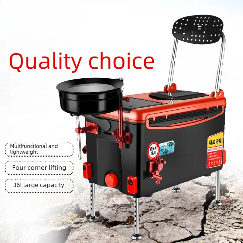 2026 New Lightweight Fishing Box with Seat, Multifunctional Portable Tackle Box, Scratch-Resistant Durable for Outdoor Use