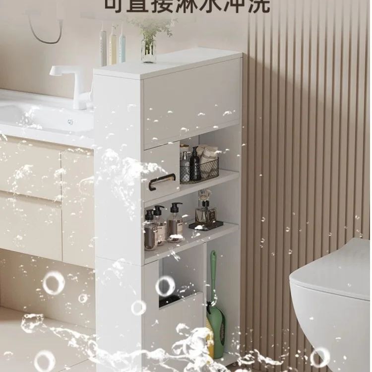 Bathroom washstand glass high side cabinet entrance half wall partition cabinet formulation stainless steel screen bathroom side