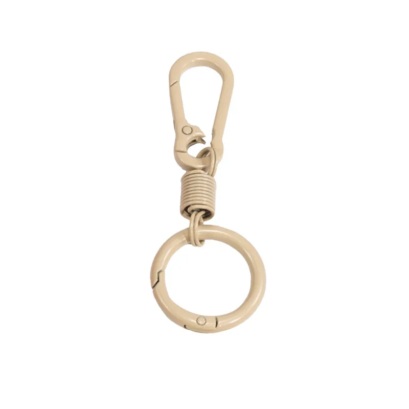 2pcs Colorful Spring Keychain Carabiner Buckle Key Rings