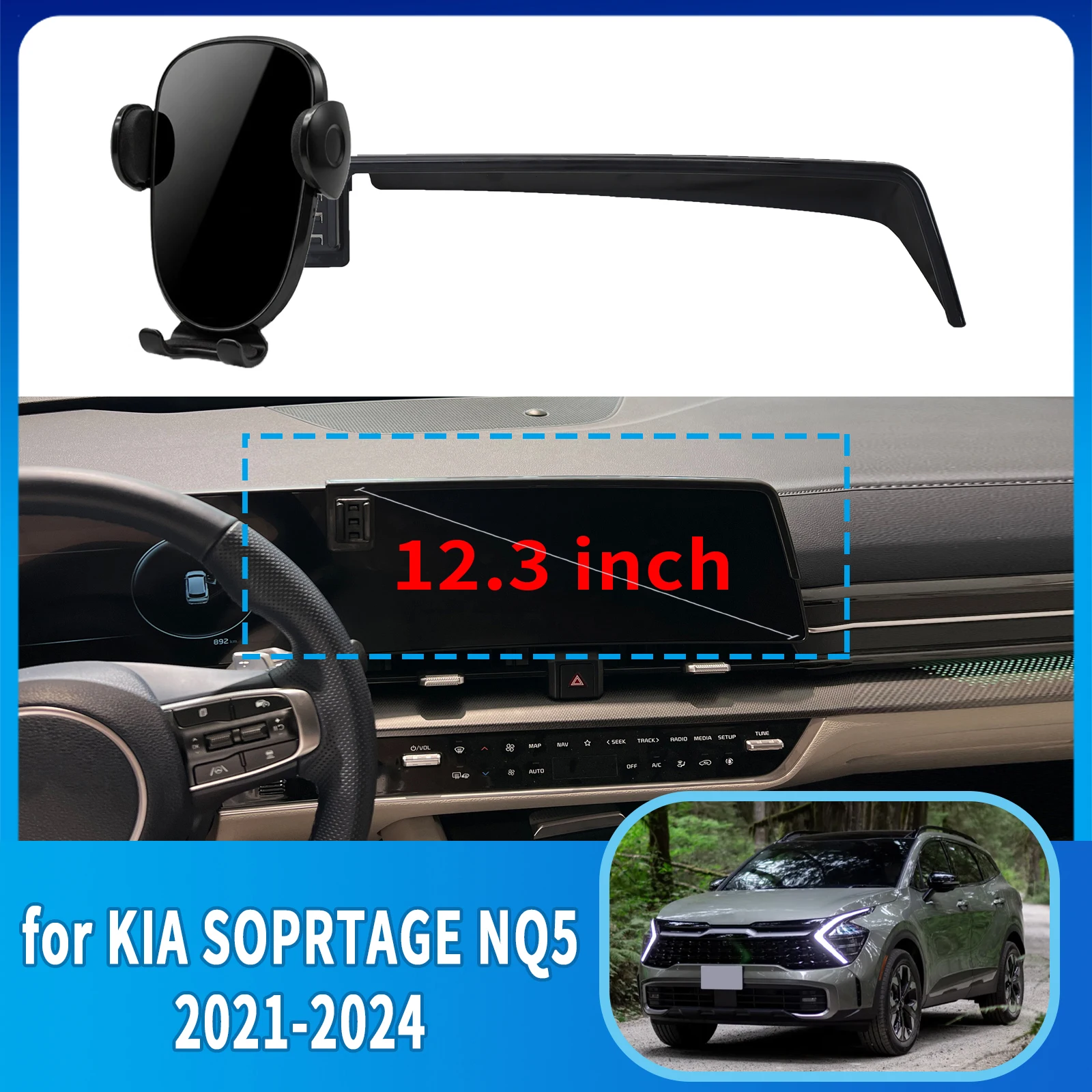 

for KIA SOPRTAGE NQ5 2021 2022 2023 2024 Anti-Shake Screen Base Phone Holder Mount Stand ​​ Dedicated Car​​ accessoires