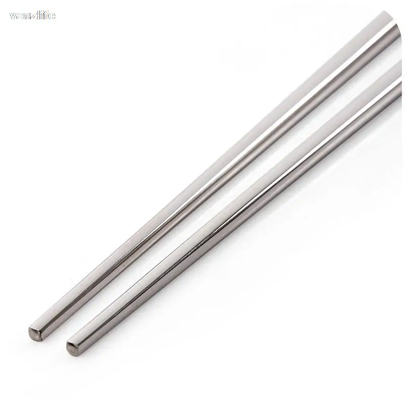 vanzlife Stainless Steel Chinese Chopstick for Sushi, Household Chopstick Holder, Kitchen Metal Chopsticks for Food, 5 Pairs