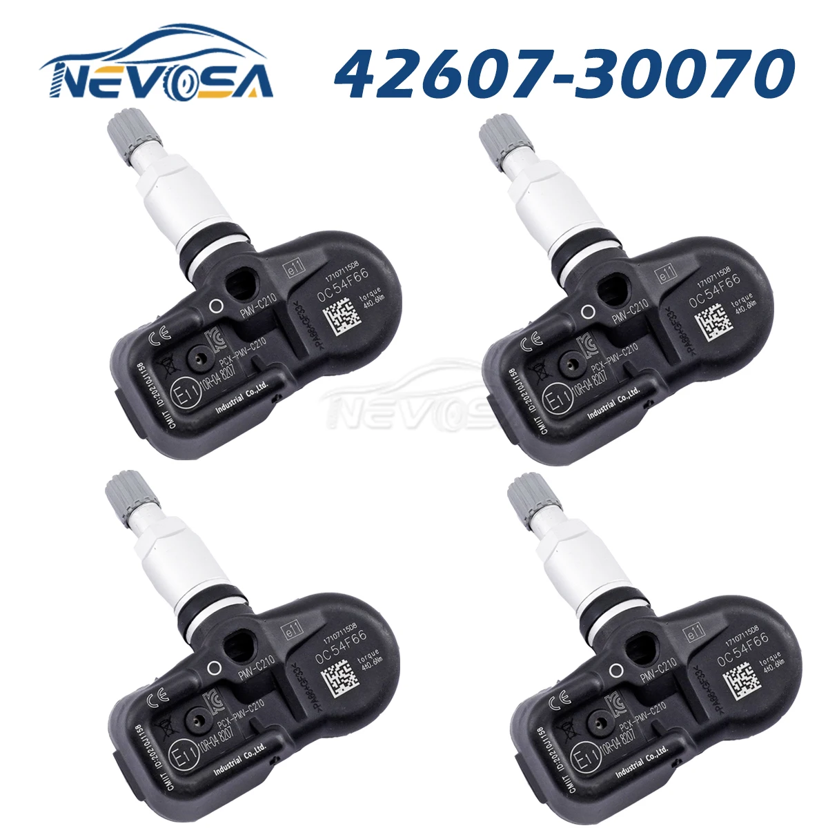 Nevosa 42607-30070 4PCS TPMS Sensor For Toyota Corolla Kluger Mirai Lexus IS300h NX300h RC300h RX450h 433MHz 42607-30071 PMVC210