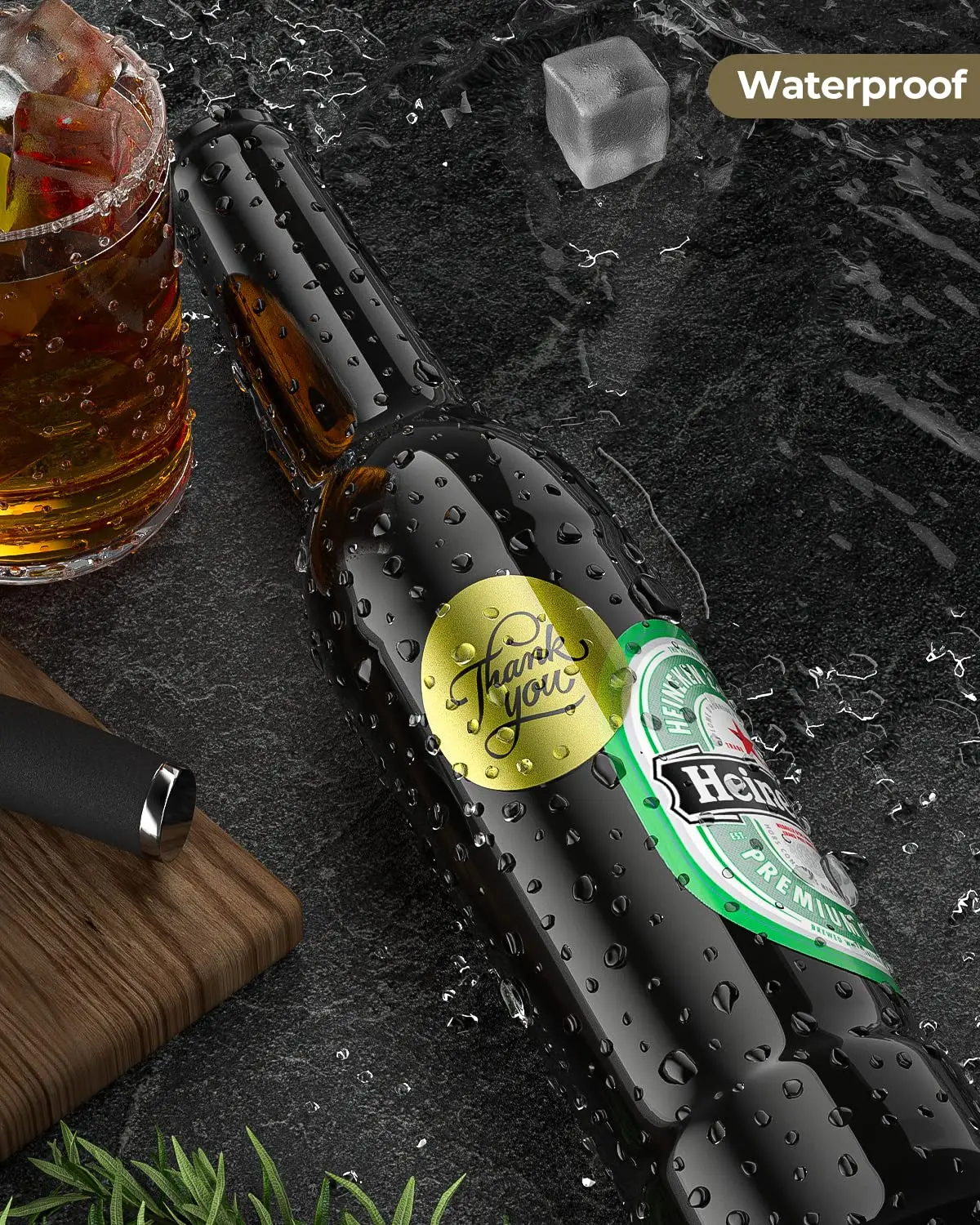 علامة فلاش ذهبية حرارية 50.8 مم مستديرة شفافة، تستخدم لتغليف الهدايا/ديكور الحفلات، إصدار محدود تأثير لامع #4