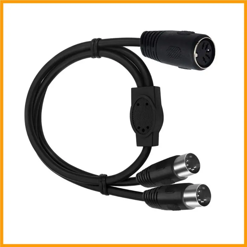 P82A DIN 5Pin Splitter Y Adapter 5 Pin Male to Double DIN 5Pin Female Extension Sound Keyboard Synthesizer Electric Drum