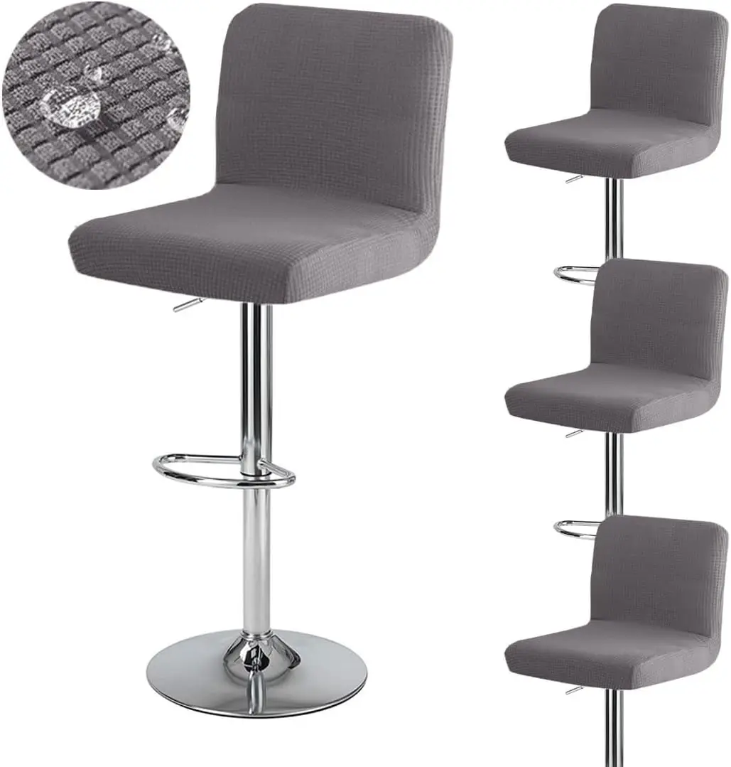 

Bar Stool Cover With Ba Waterproof Set Of 4 Jaquard Dining Room Square Swivel Barstool Chair Slipcover For Counter Height Mid