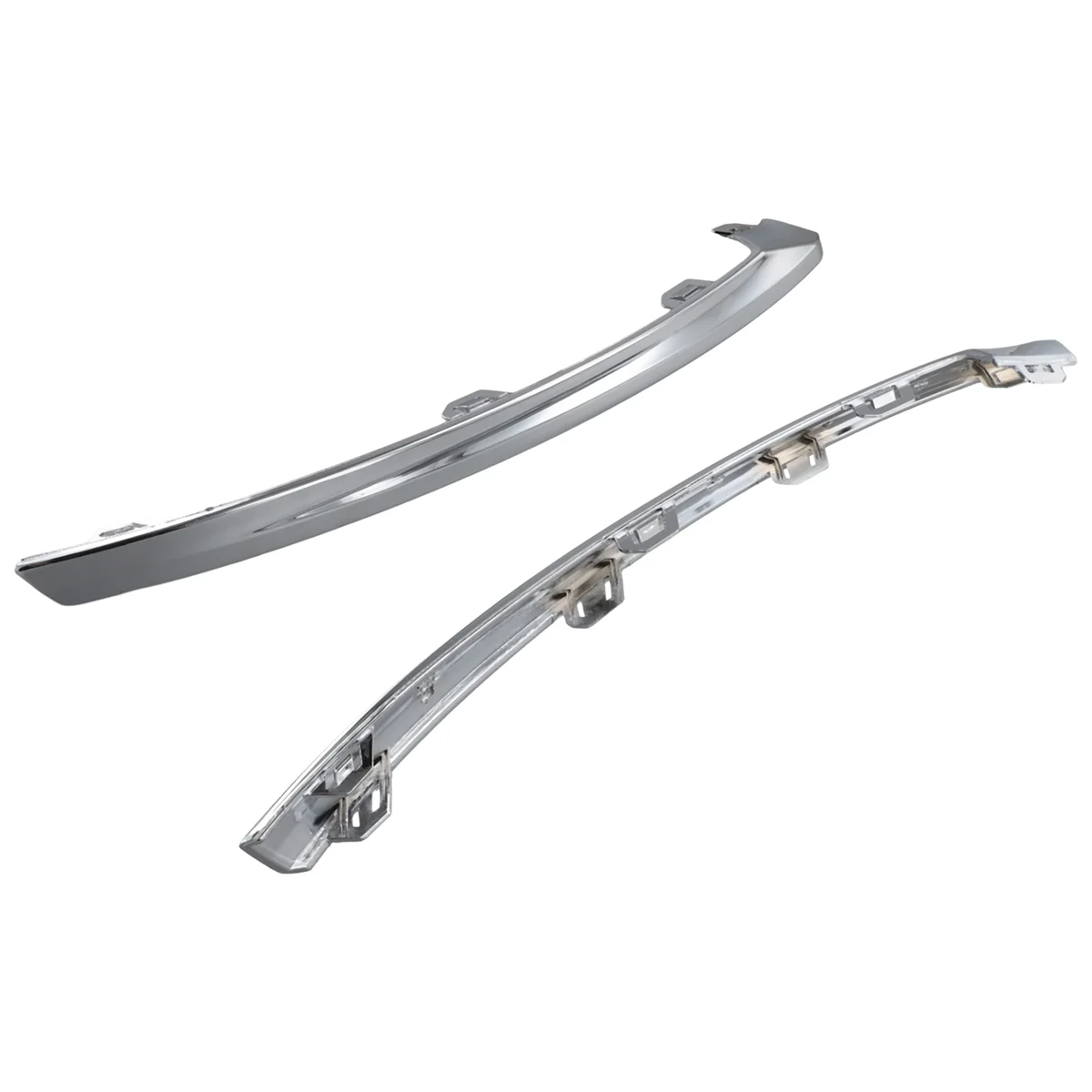 

A13Z_1 Pair For Volvo XC60 MK2 2022 Car Front Bumper Bright Strip