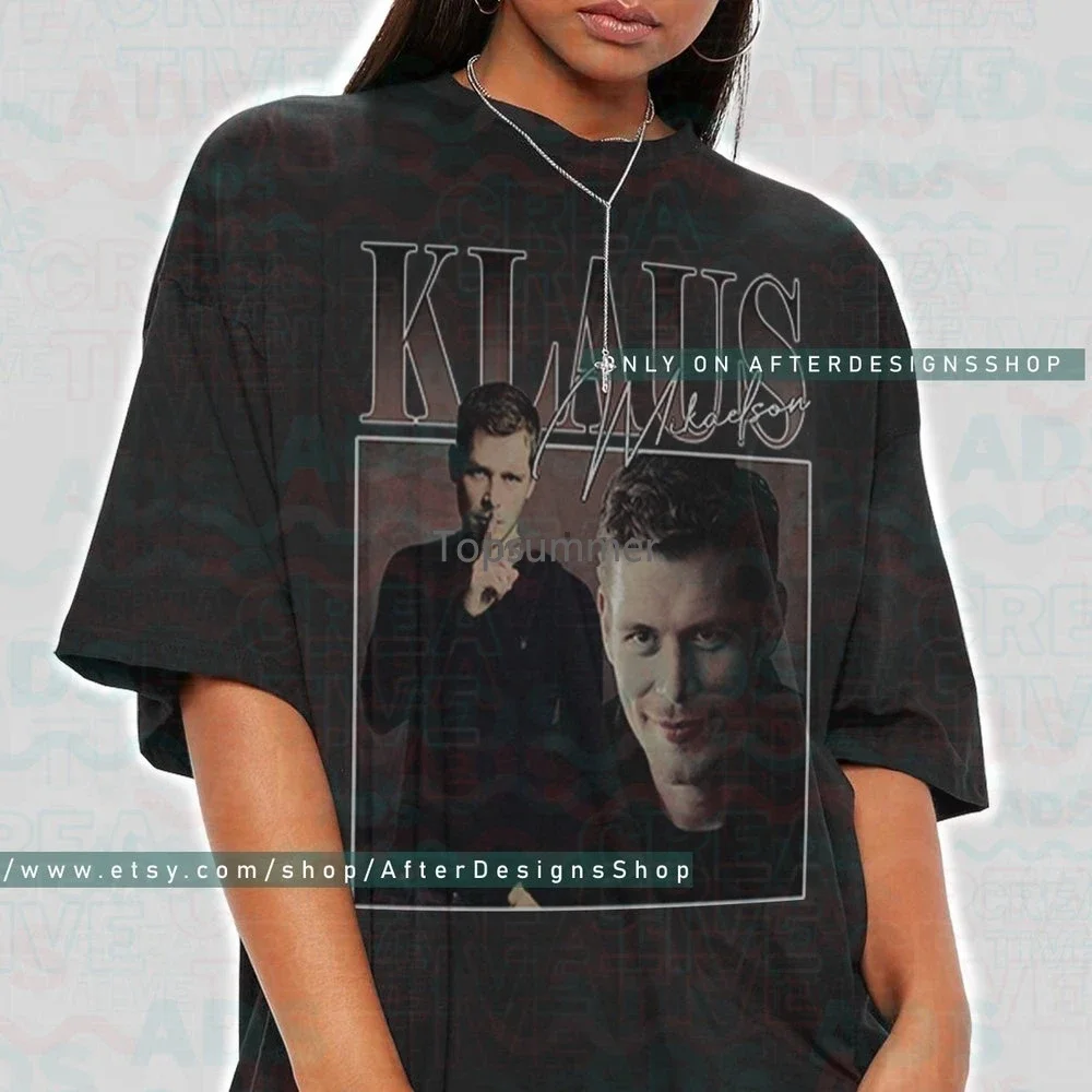 Klaus Mikaelson Shirt Ts22 The Vampire Diaries Vintag 90S T Shirt Elijah Mikaelson Rebecca Mikaelson Tv Series Unisex