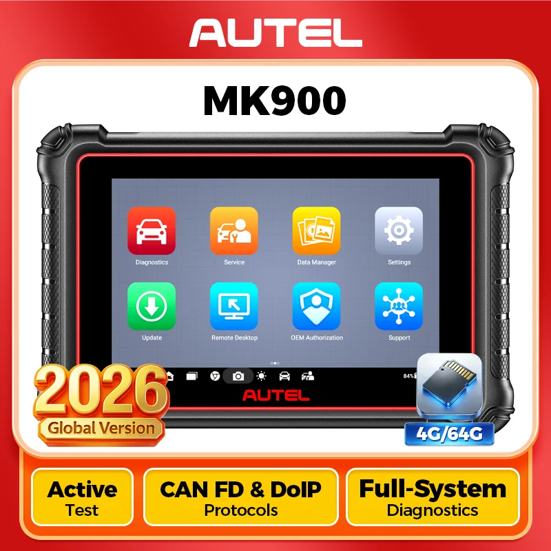 Scanner Autel MaxiCOM MK900 MX900, outil de Diagnostic bidirectionnel comme MK900BT Pro CAN-FD et DOIP, Scanner de Diagnostic automobile FCA
