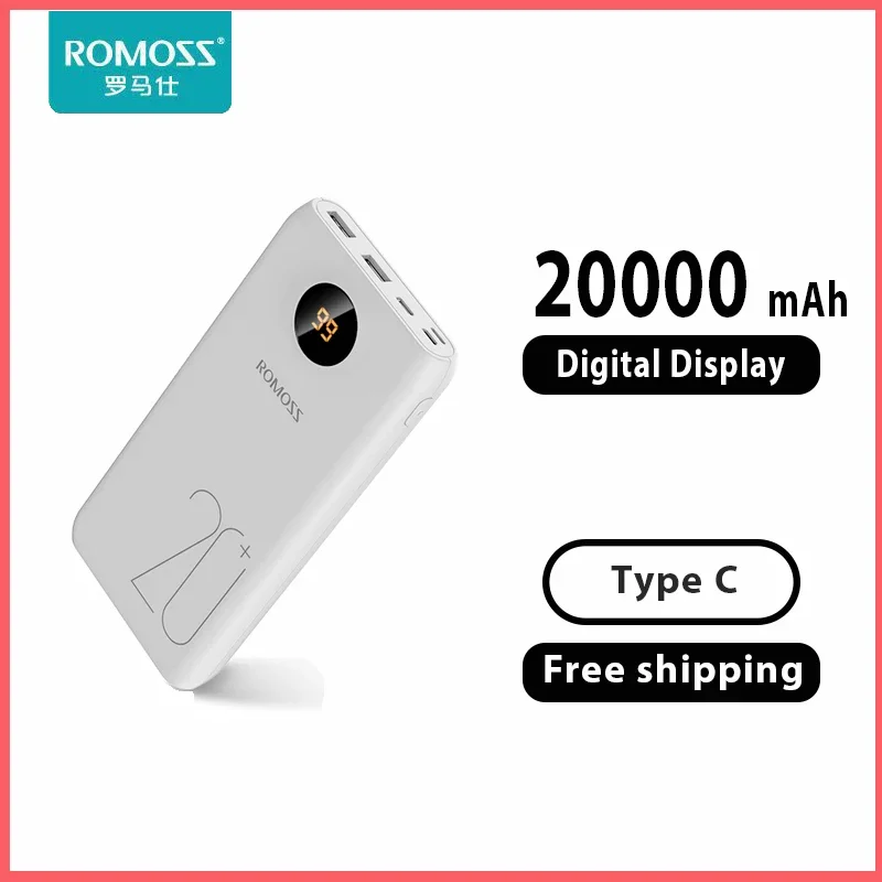 

ROMOSS Power Bank 20000mAh SW20 PRO Fast Charging External Battery Large Capacity for smartphones power supply