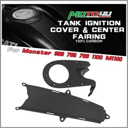 For Ducati Monster 696 795 796 1100 M1100 100% Matte Carbon Fiber Tank Ignition Cover & Center Fairing Motorcycle Refitting