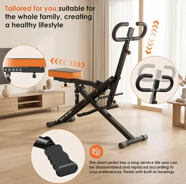 Foldable Horse Rider Home Fitness Machine Abdominal Waist Leg Exercise Trainer Indoor Gym Workout Equipment