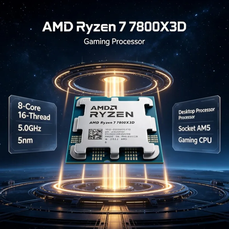 AMD Ryzen R7 7800X3D CPU 5.0GHz 8-Core 16-Thread 5nm 96M Cache Socket AM5 100-100000910