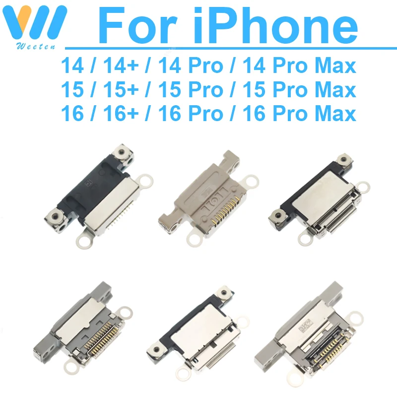 For iPhone 14 15 16 Plus 14 15 16 Pro Max USB Jack Charger Port USB Dock Connector Plug Socket Charging Port Repair Parts