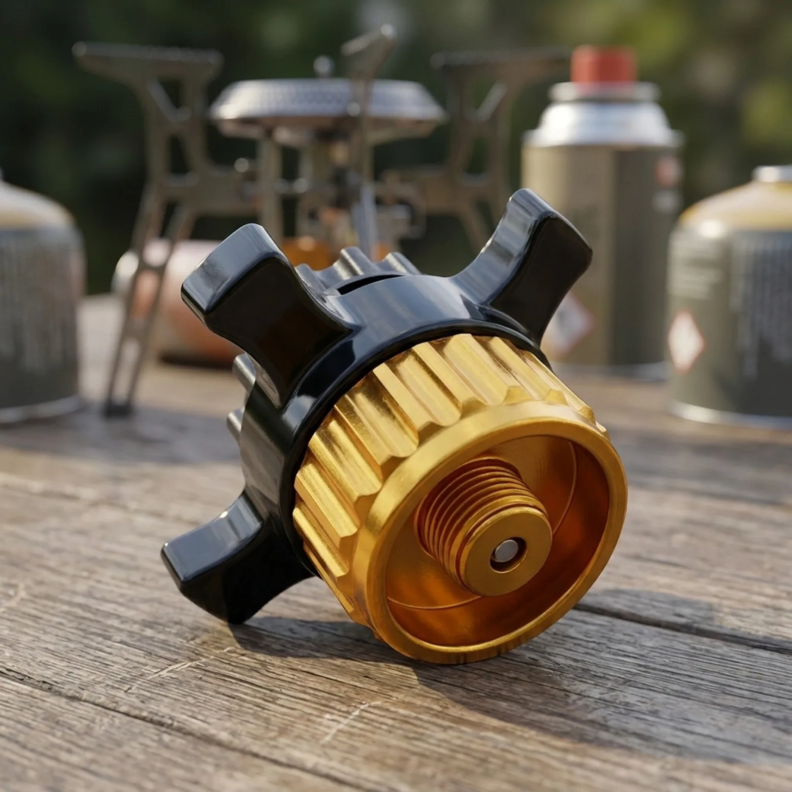 1pcs Gas Canister Adapter For Campingaz Easy For Clic To EN417 Threaded Valve Stoves Connector Brass Alloy Outdoor Camping Parts