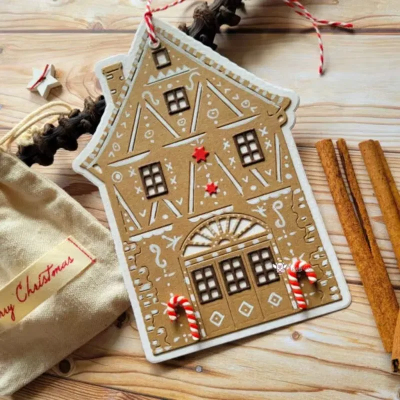 

Piggy Craft metal cutting dies cut die mold Christmas House Decorations Scrapbook paper craft knife mould blade punch stencils