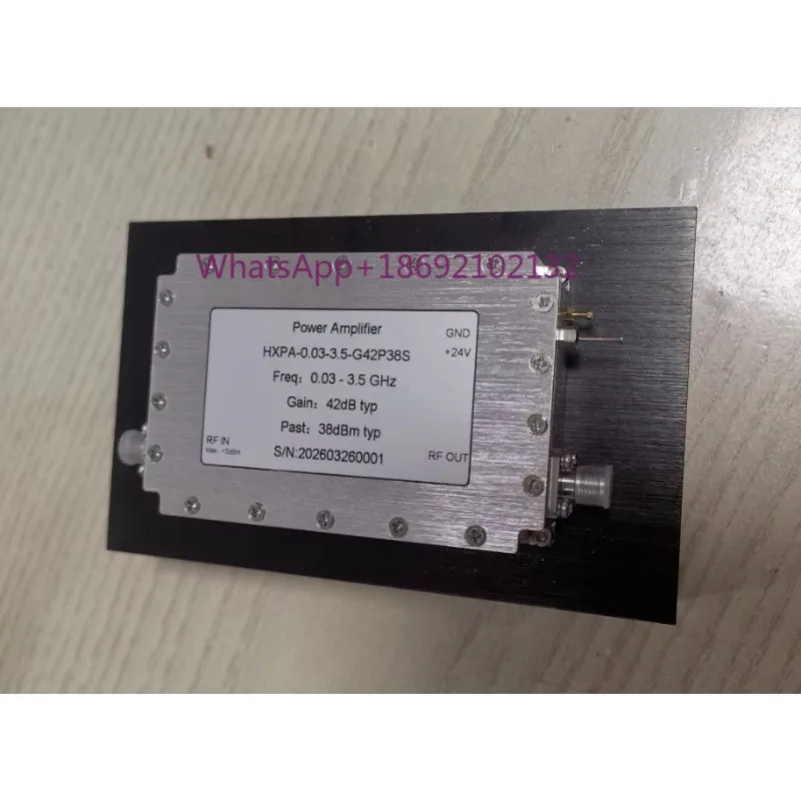 30MHz-3.5GHz Gain 42dB Output Power 38dBm RF Microwave Broadband Amplifier