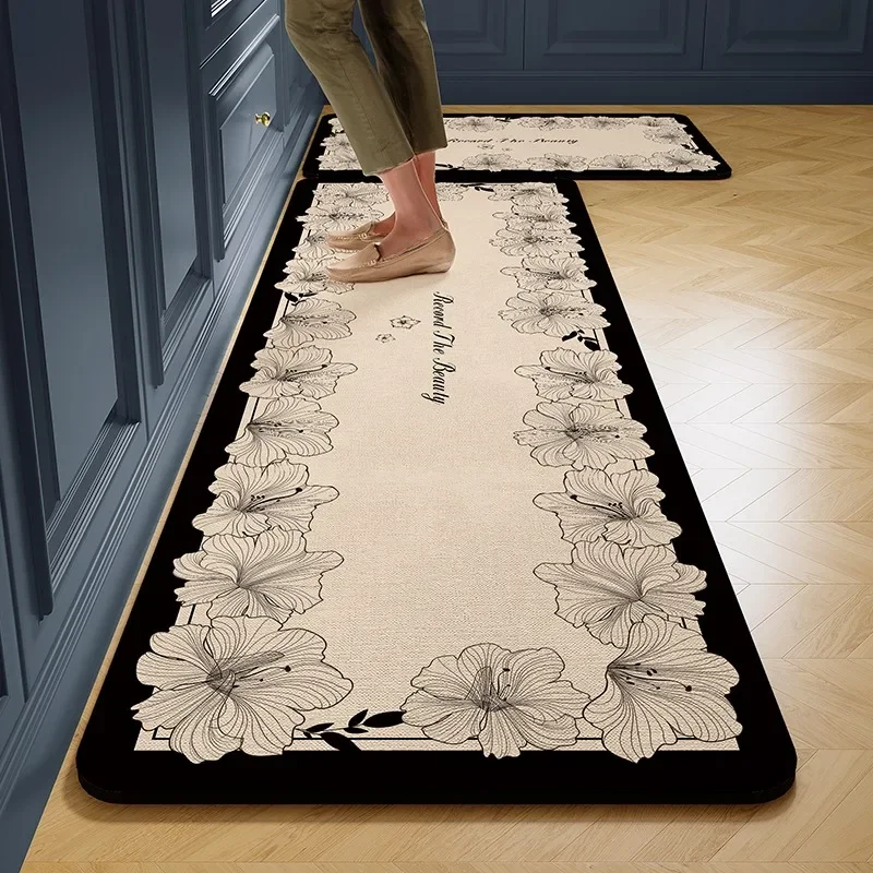 Carpet for Kitchen Floor Mat Waterproof PVC Long Foot Mats Leather Oil-proof Home Decoration Rug 주방바닥매트 שטיח למטבח Pvc주방매트
