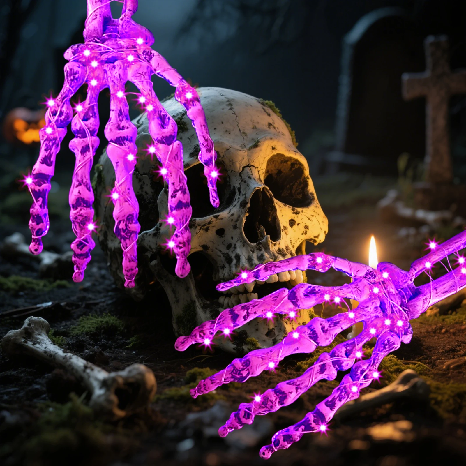 Solar Skeleton Hand Lights 4