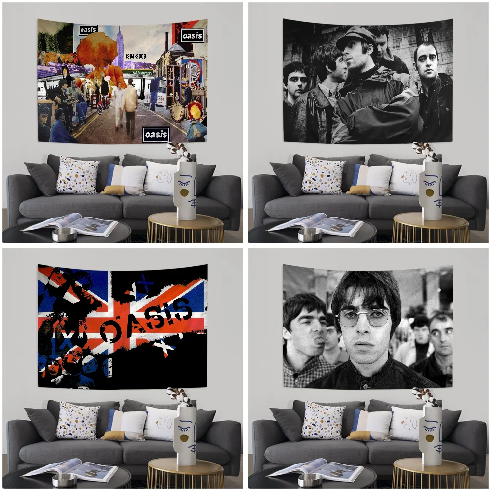 Rock O-Oasis Band Knebworth 1996 DIY Wall Tapestry Art Science Fiction Room Home Decor Wall Art Decor