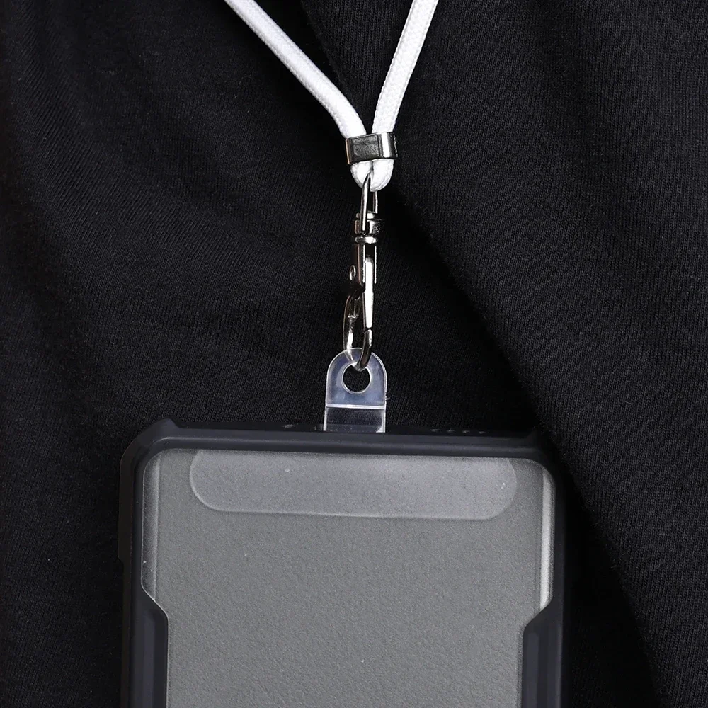 1/3/5/10Pcs Soft Transparent Mobile Phone Lanyard Straps Patch Replaceable Fixed Card Shell Connection Pendant With Lanyard Hole