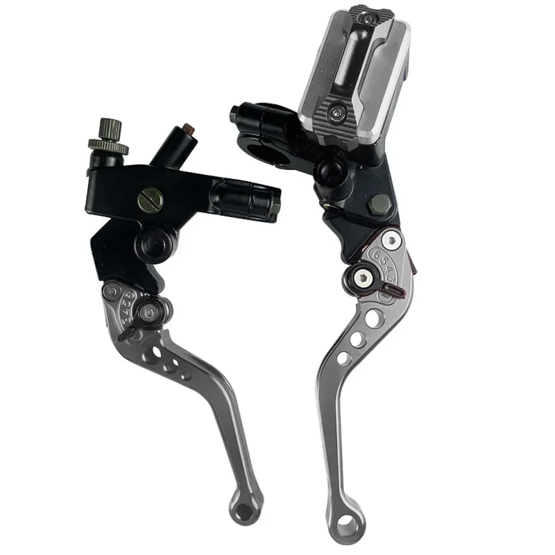 CNC Een Paar 7/8 "22mm Universele Motorfiets Hoofdremcilinder Hendel Kabel Koppeling Reservoir Voor Scooter Sport crossmotor