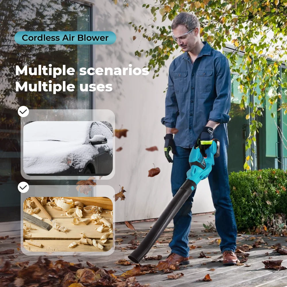 ブラシレス電動送風機コードレス雪塵葉掃除送風エアガン強力ファン電動工具マキタ 18V-21V バッテリー用