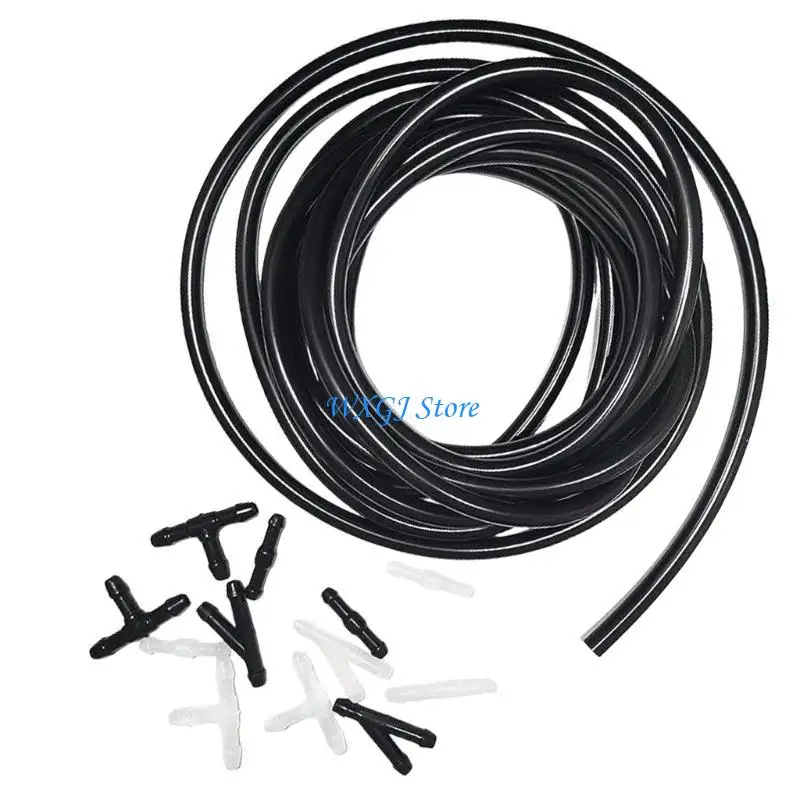 

37JE 15pcs Windshield Washer System Repair with Rubber Hose & Secure Fittings Car Windshield Cleaning for Long Term Use