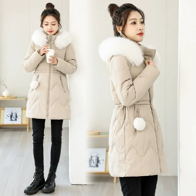 

Women's Winter Parka Coat 2026 New Thicken Fashion Lady Down Cotton Jacket Korean Version Loose Ladies Cotton Padded Outerwear