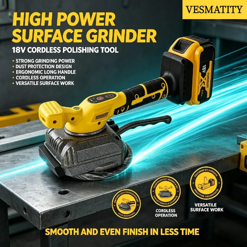 Tile Laying Machine VESMATITY Cordless Wall Floor Vibrating Tool with Suction Cup for 20V Battery Professional Heavy Duty
