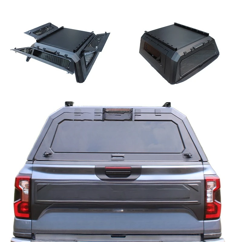 High Quality Stainless Steel Hardtop Pickup Bed Cover With Roof Rack Camping Canopy Fit Tacoma Hilux Car Tent Type Accessories view 4
