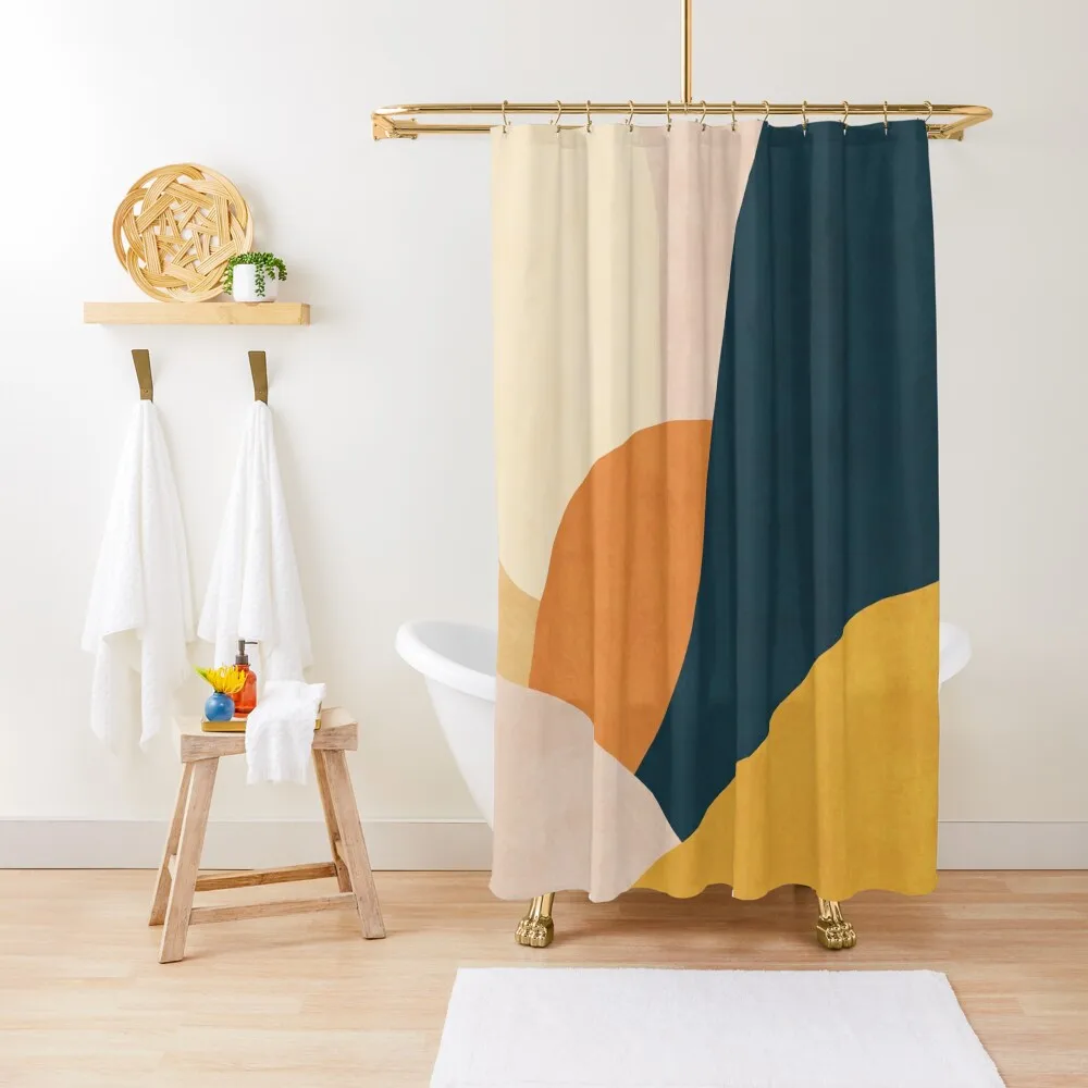 

Colorful mid century sunset Shower Curtain Elegant Bathroom For The Bathroom Luxury Bathroom Shower Accessories Curtain