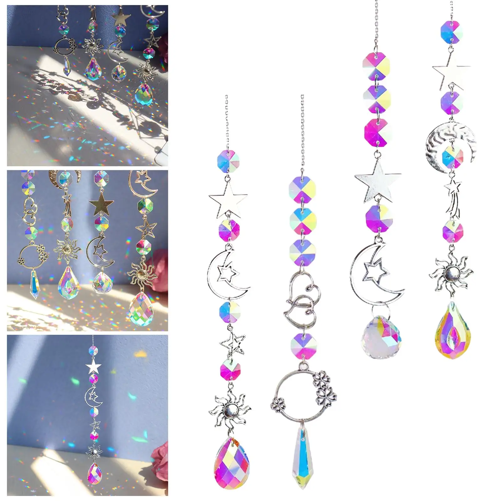 

Crystal Wind Chime Suncatcher Ornament Handmade Hanging Prisms Pendant