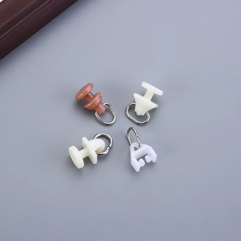 10pcs Curtain Track Pulley Multi-Series Roman Rod Curtain Code Accessories Car Track Wheel Curtain Accessories curtain rod hooks