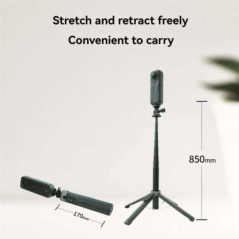 JABS-Wireless Remote Control Extension Pole With Mini Selfie Stick For Insta360 X5/X4 X3/Gopro 12 13 Action Camera For Phone