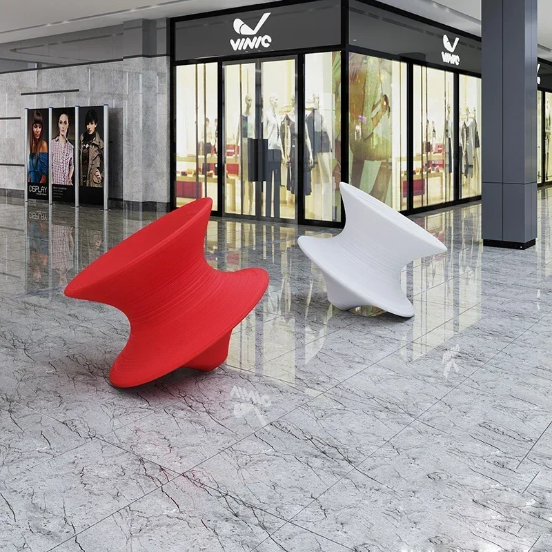 Gyro Chair Tumbler 360 Degrees Rotating FRP Shopping Mall Seat Personalized Creative Outdoor Net Red Leisure Chair