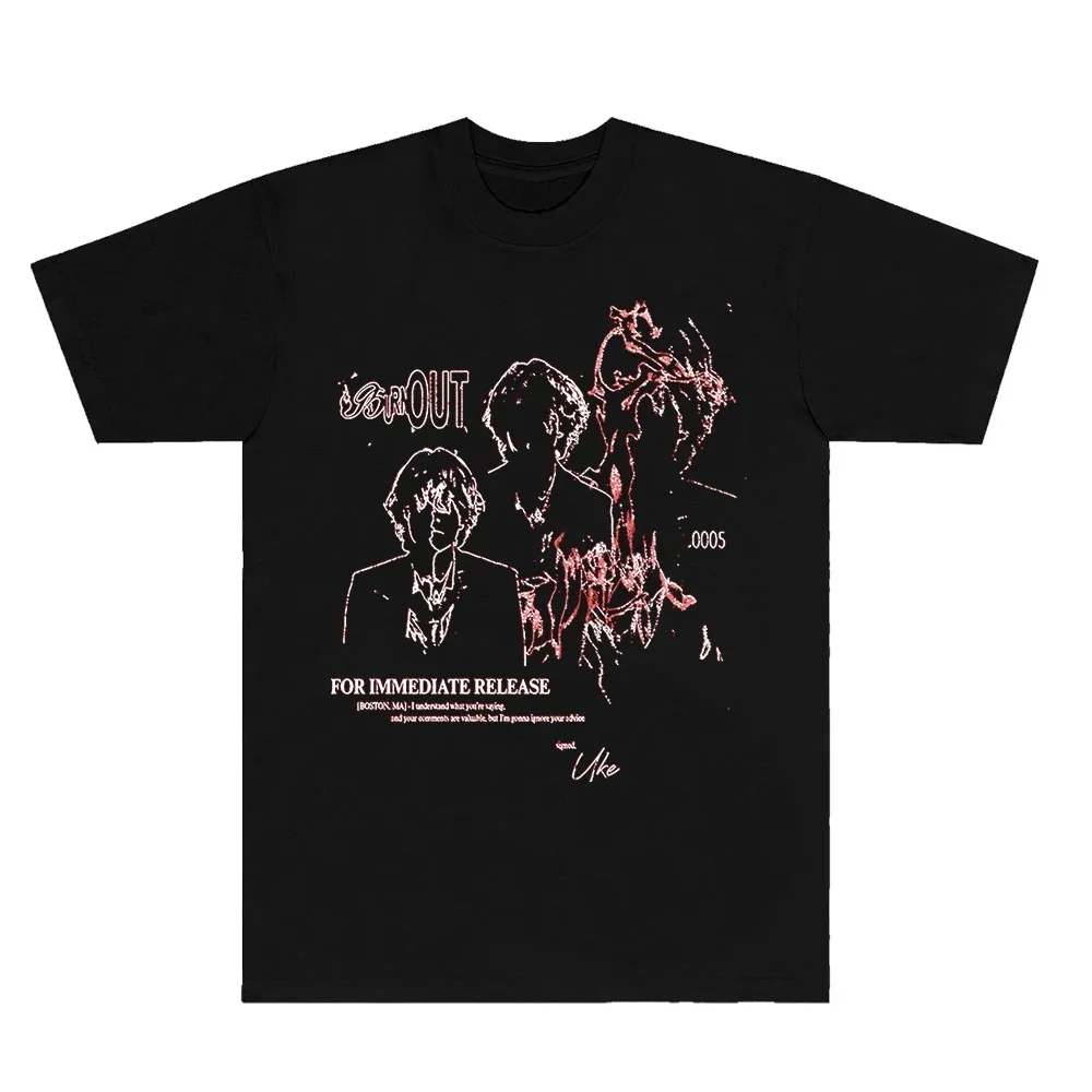 BoyWithUke Burnout T-Shirts 2025 Tour Merch Tee Cosplay Women Men Fashion Short Sleeve Top