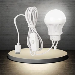 ZK50 USB bulb DC5V online switch 5W with hook LED student dormitory small hanging bulb