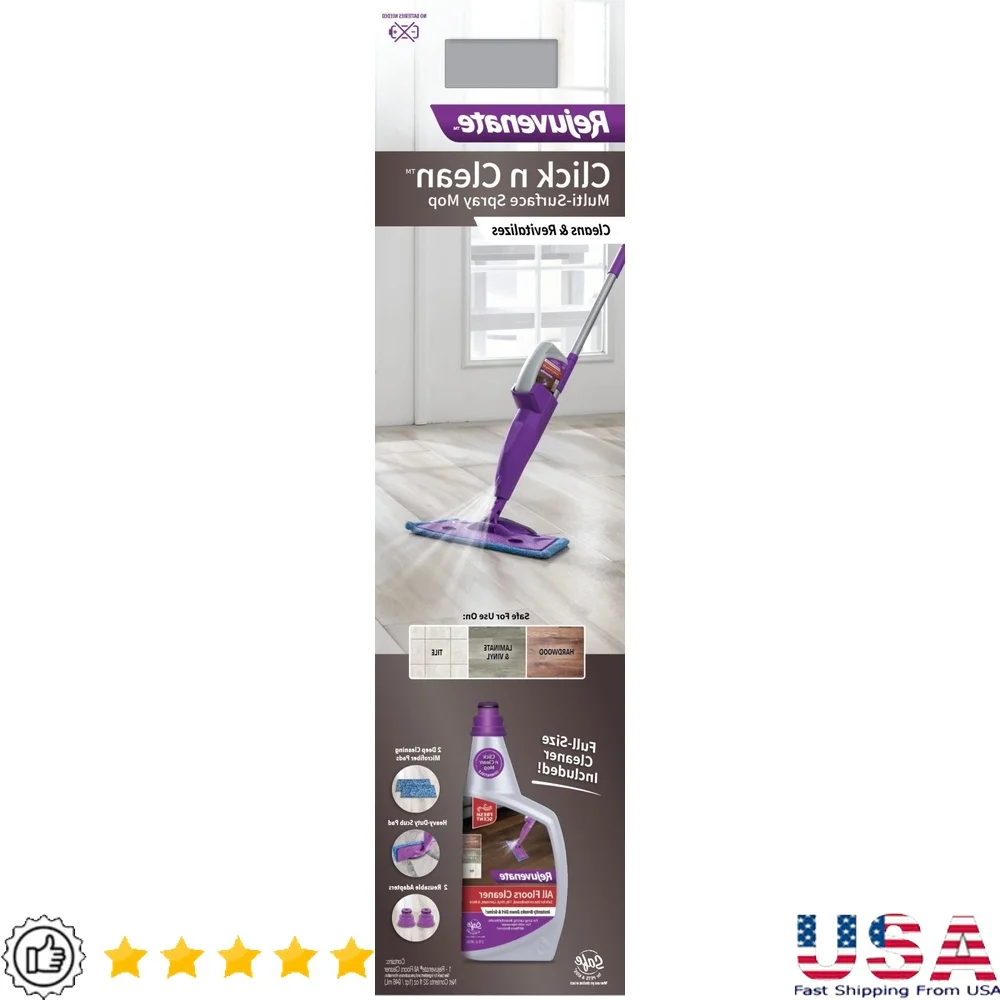 

Система швабры с распылителем для разных поверхностей, набор для чистки пола с многоразовыми подушечками из микрофибры, сверхширокая головка, легкая чистка