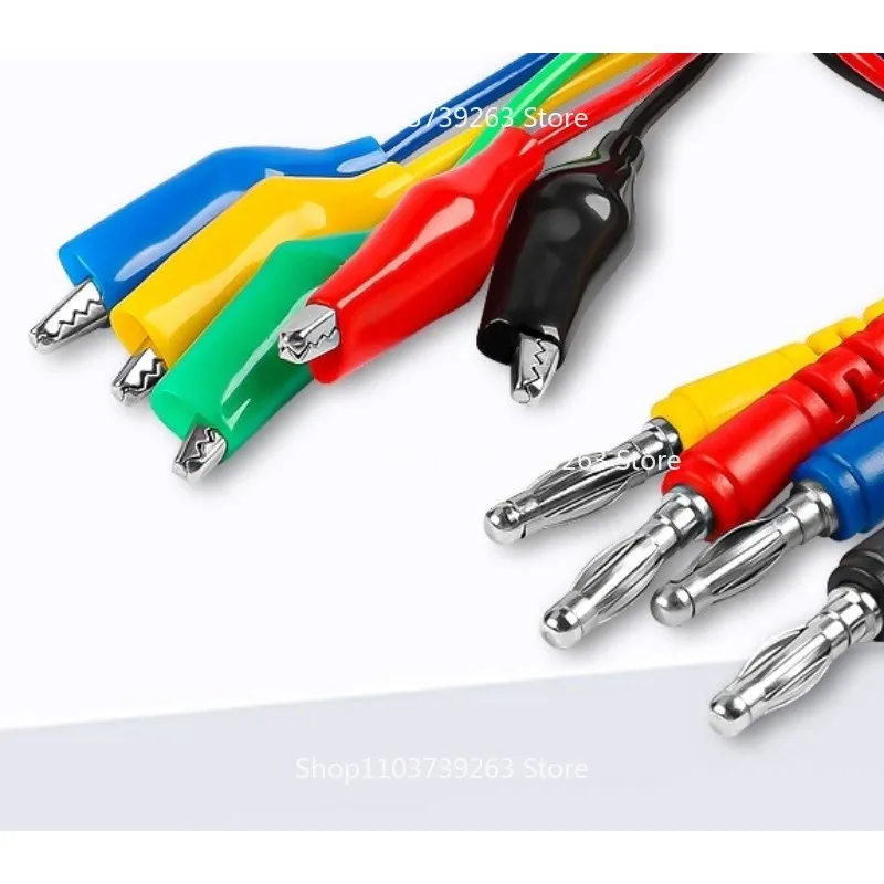 

Подходит для автомобильного инструмента для проверки линии, 4 мм штекер типа «банан» к зажиму «крокодил», тестовая линия, датчик линии без локтя