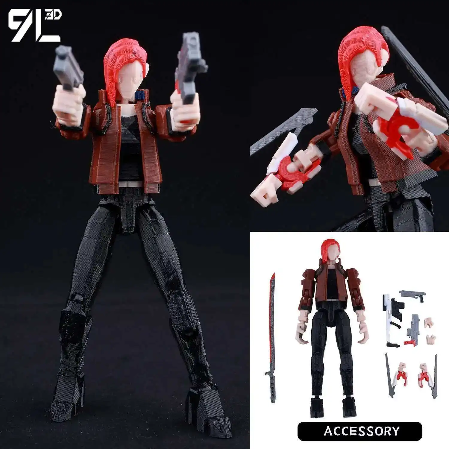9L3D Gedrukt Anime Karakters Lucky 13 Zoro Dummy Actiefiguren Monkey D.Luffy Multi-Jointed Beweegbare Shapeshift Mannequin Speelgoed