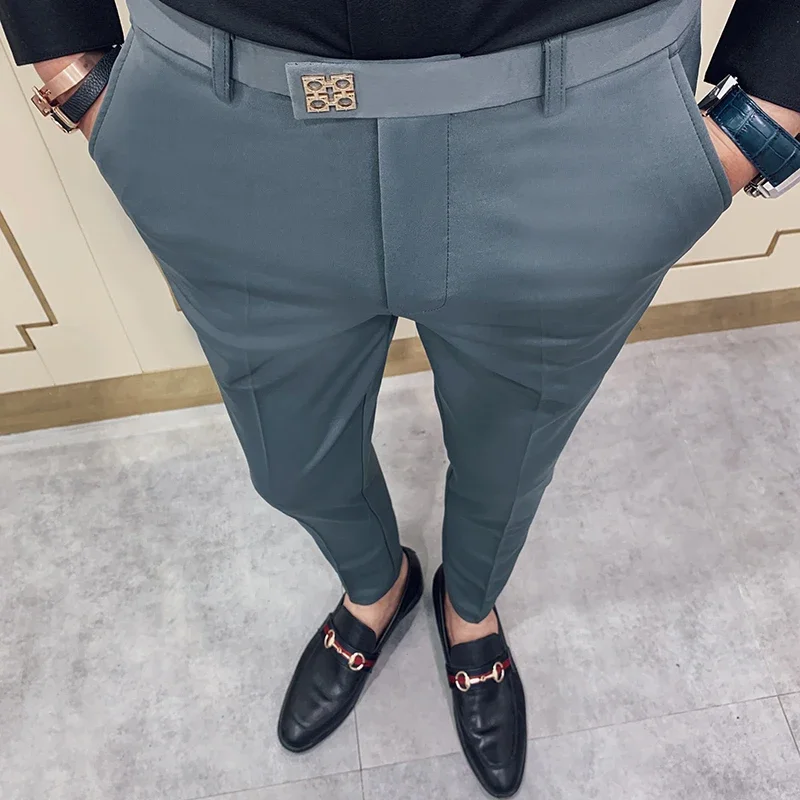 Spring 2026 Mens Casual Slim Fit Dress Pants Streetwear Suit Pants Men High Qua… - Image 4