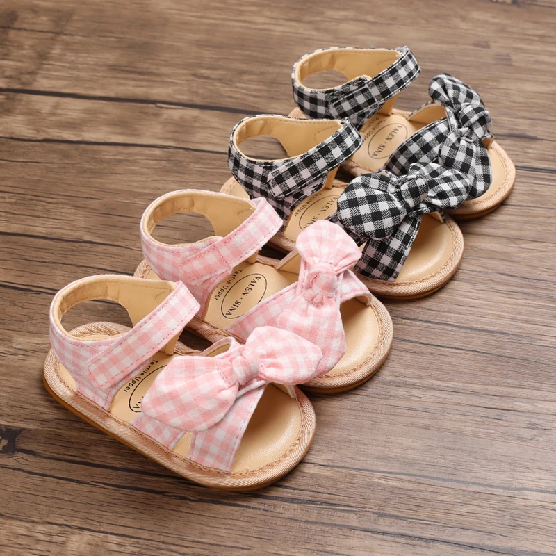 Baby Shoes 0-18 Months Female Baby Fashion Bow Sandals Non slip Sole Walking Shoes Toddler Shoes