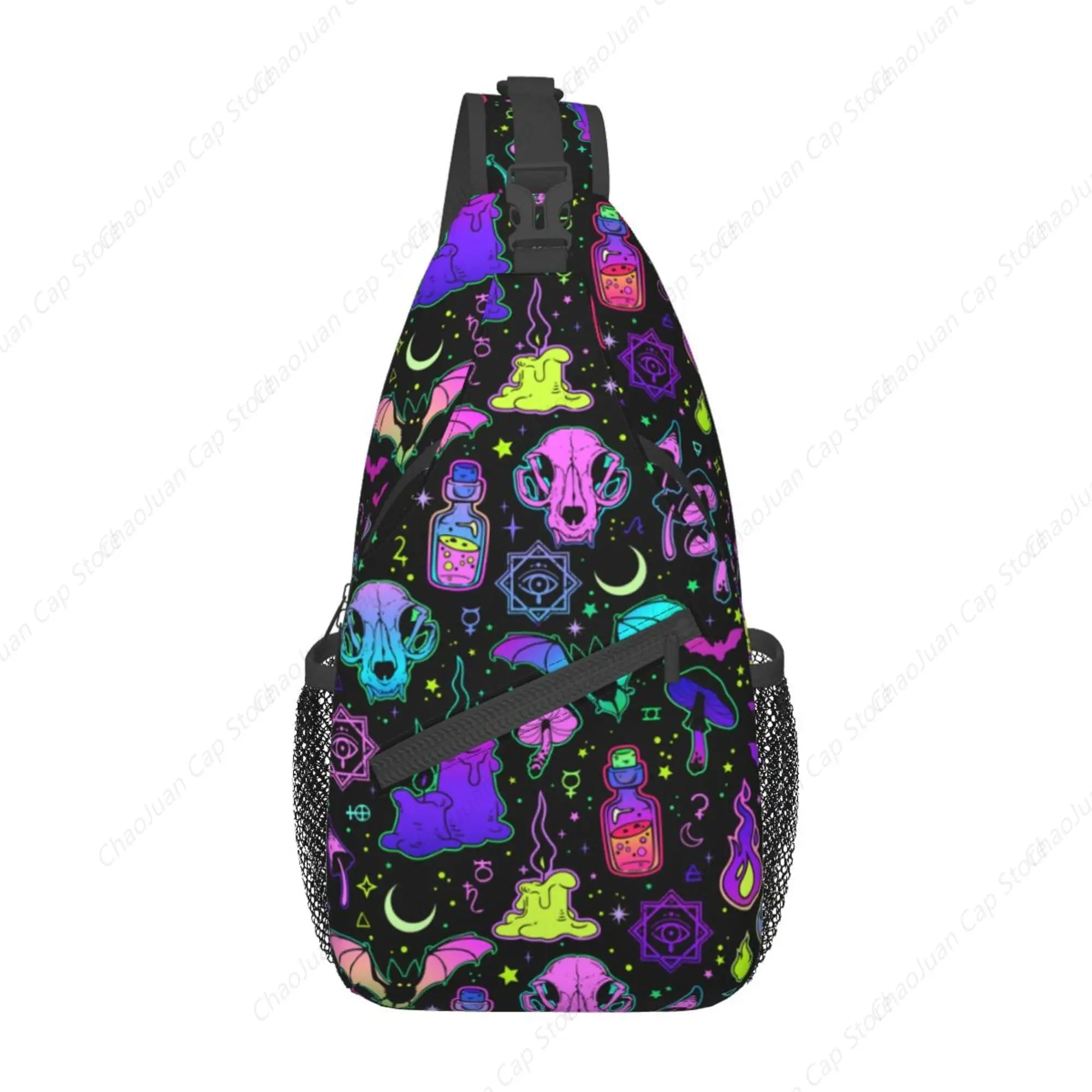 

Рюкзак через плечо унисекс с готическим ведьмы и волшебным принтом