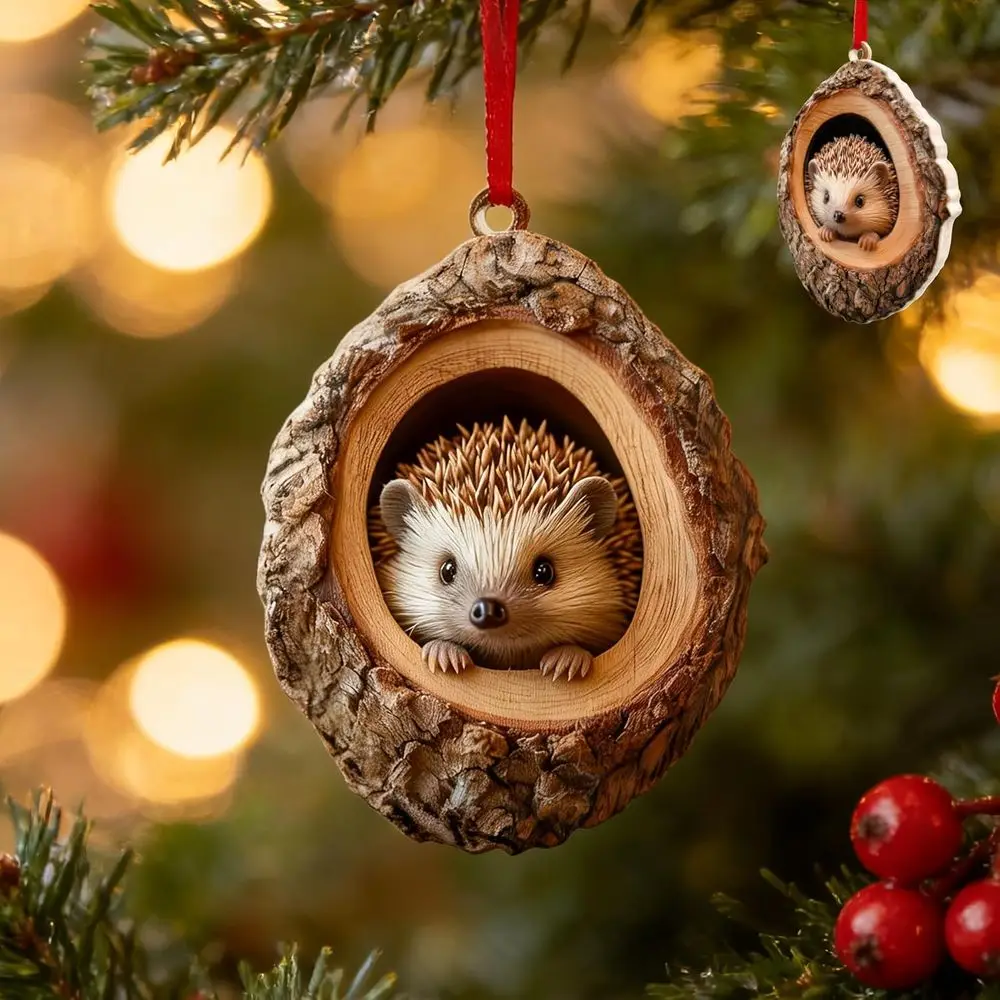 

Рождественские украшения с лесными животными, 3D украшения с животными для рождественской елки, рождественские украшения 2025 года, лесные животные, маленькие животные