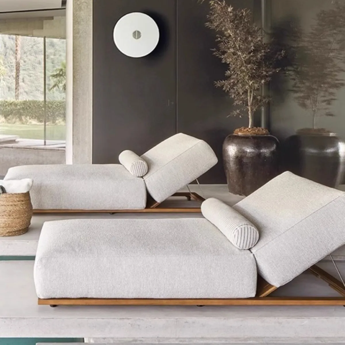 Открытый шезлонг, двор, вилла, шезлонг для бассейна