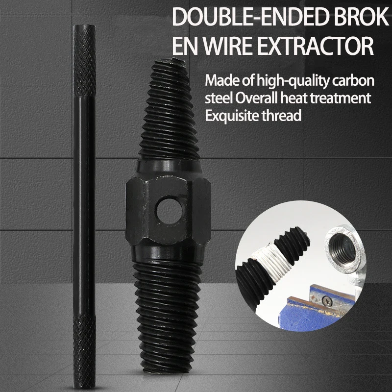 1 Set Double-Head Tap Faucet Valve Screw Extractor Set Damaged Broken Wire Water Pipe Bolt Remover Multipurpose Home Tools